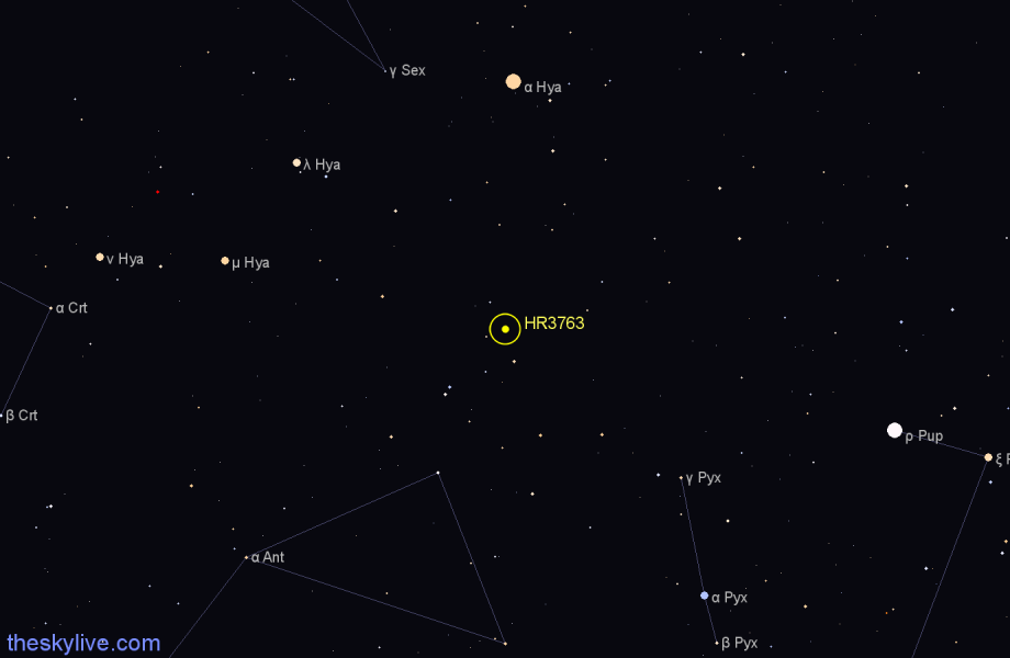 Finder chart HR3763 star