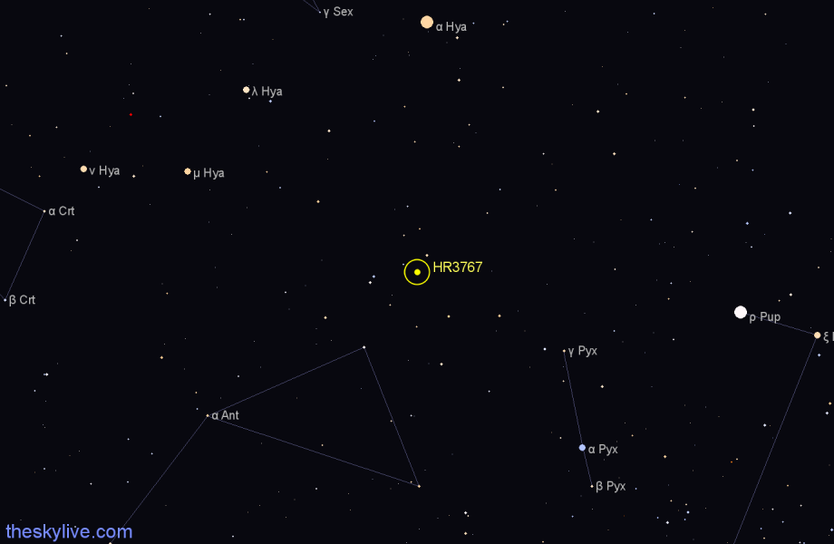 Finder chart HR3767 star