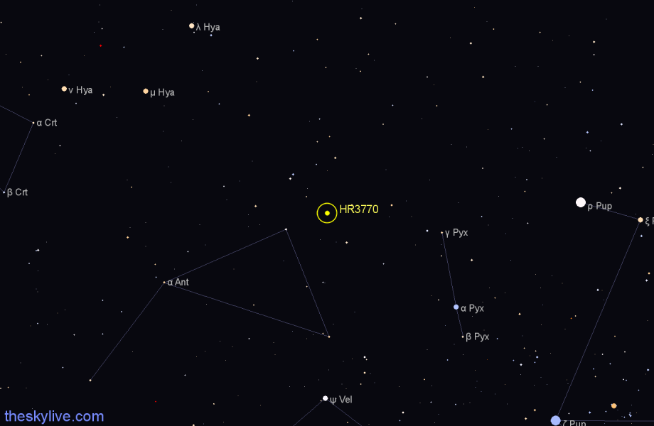 Finder chart HR3770 star