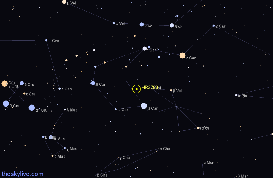 Finder chart HR3783 star