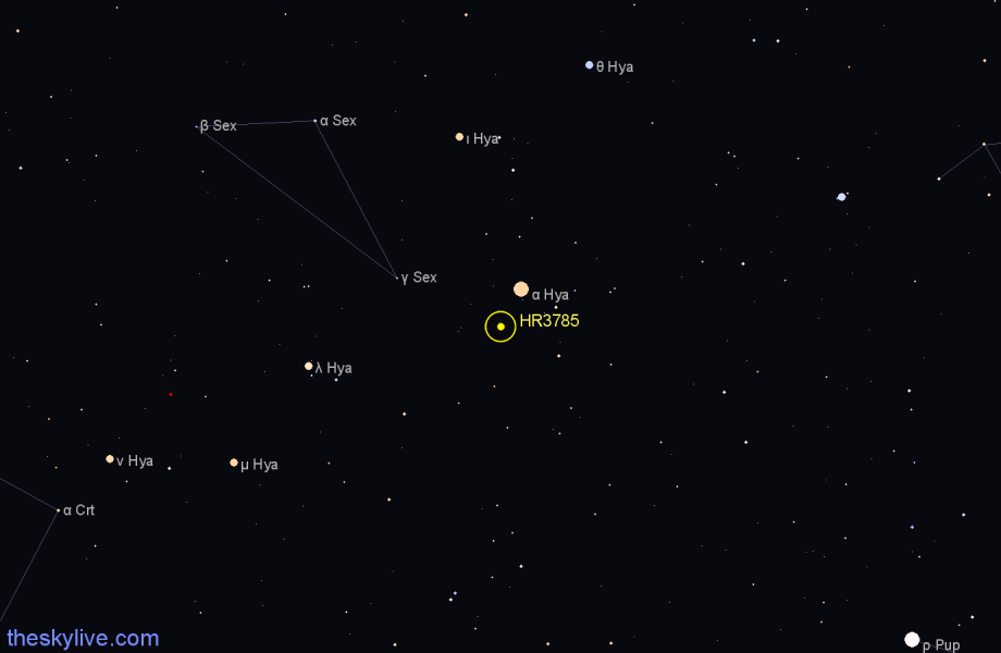 Finder chart HR3785 star