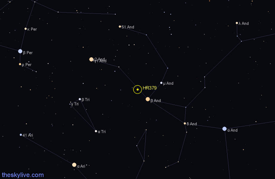 Finder chart HR379 star