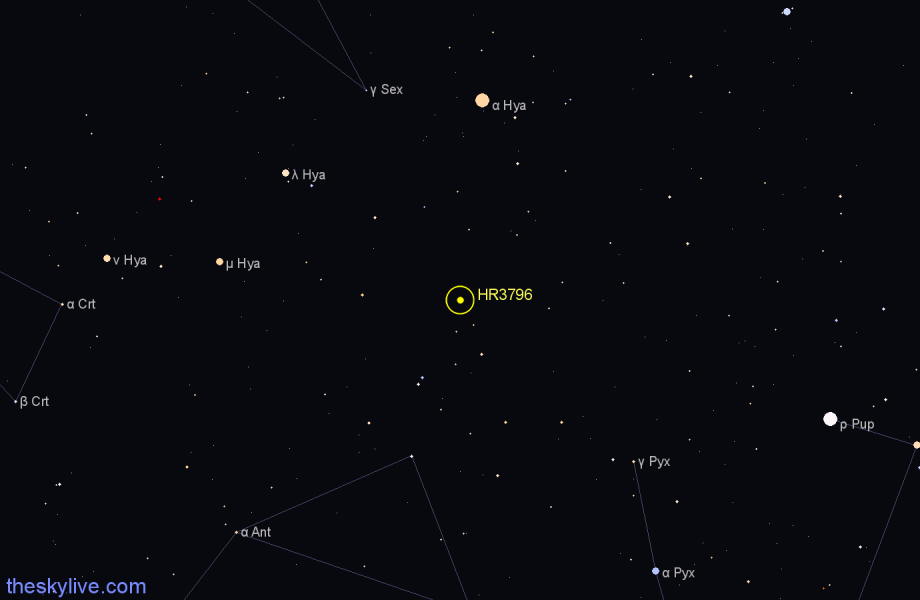 Finder chart HR3796 star