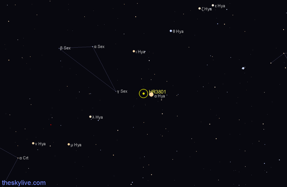 Finder chart HR3801 star