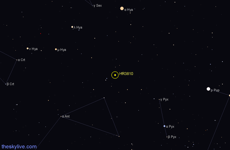 Finder chart HR3810 star