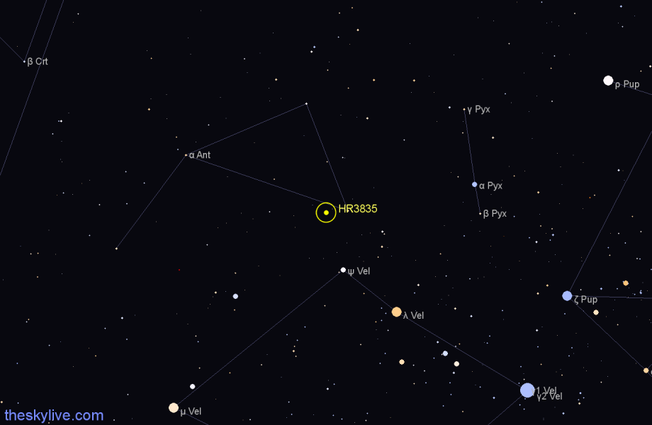 Finder chart HR3835 star