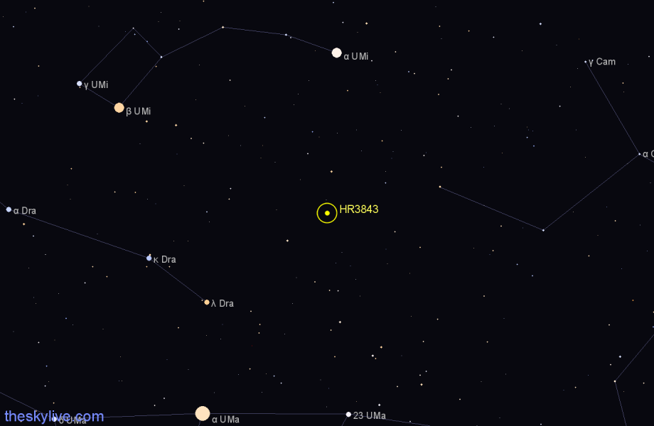 Finder chart HR3843 star