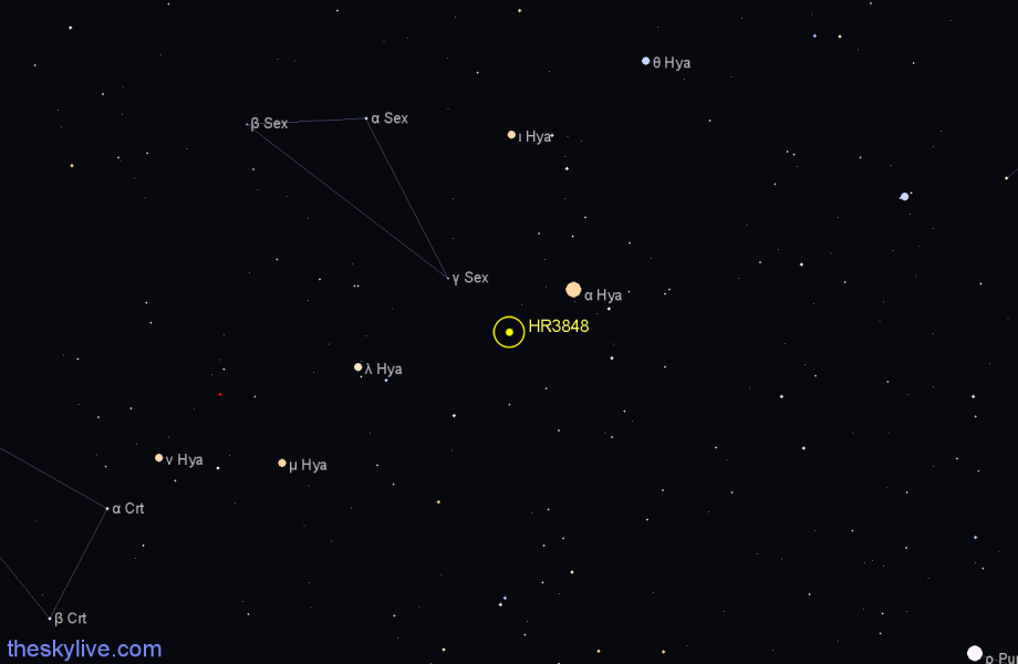 Finder chart HR3848 star