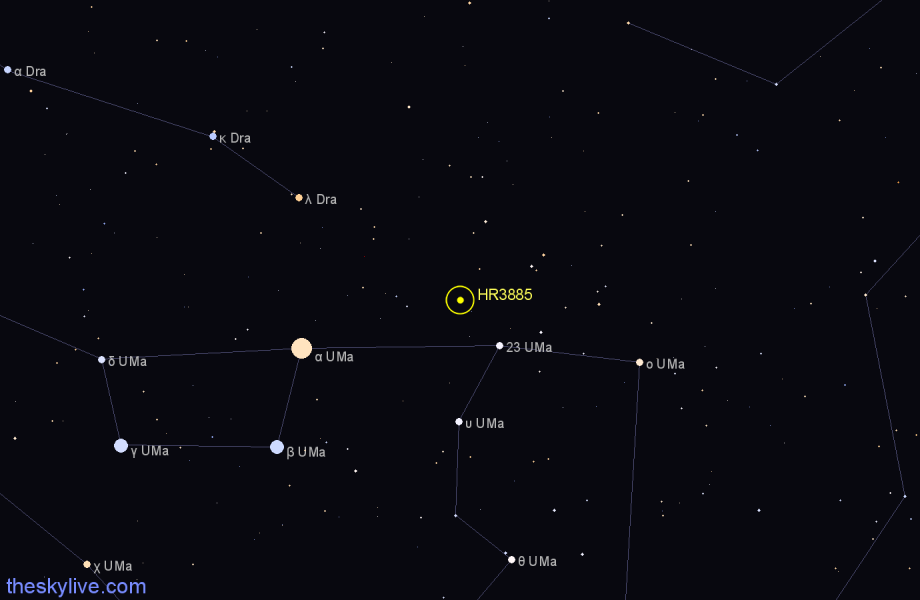 Finder chart HR3885 star