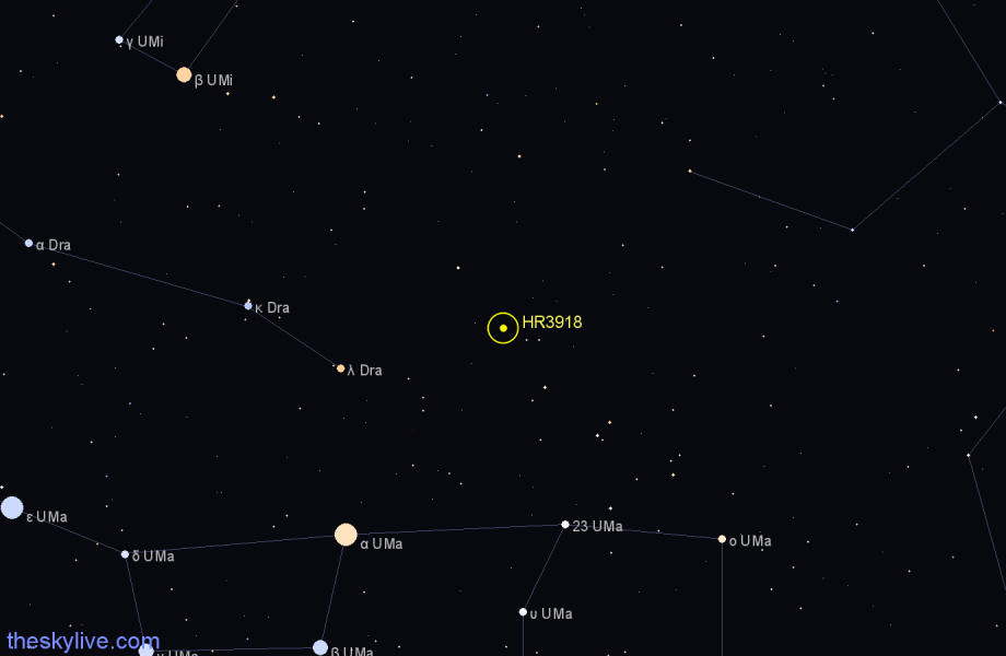 Finder chart HR3918 star