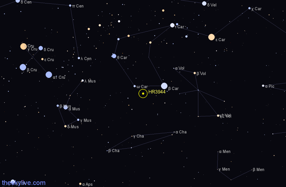 Finder chart HR3944 star
