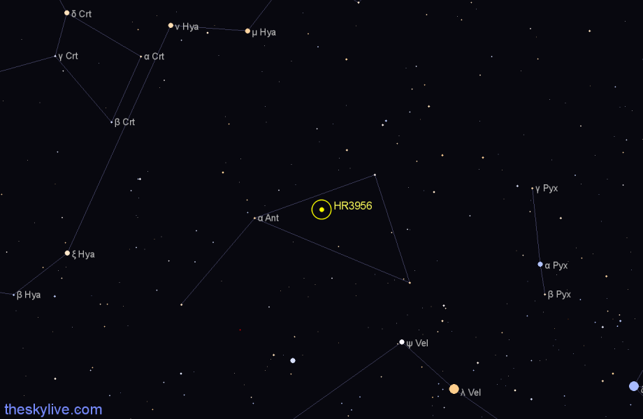 Finder chart HR3956 star