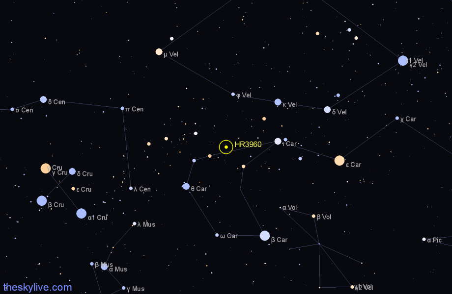 Finder chart HR3960 star