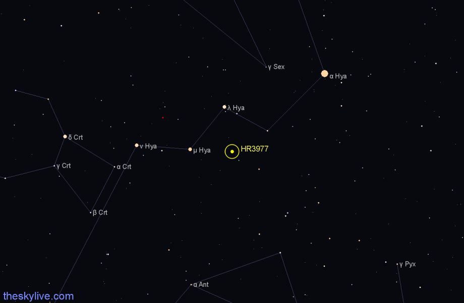 Finder chart HR3977 star