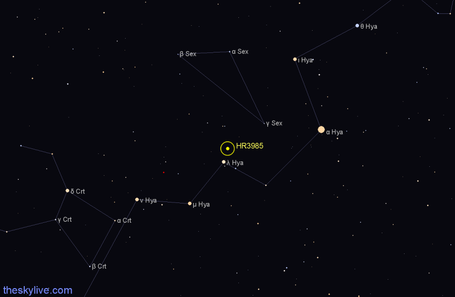 Finder chart HR3985 star