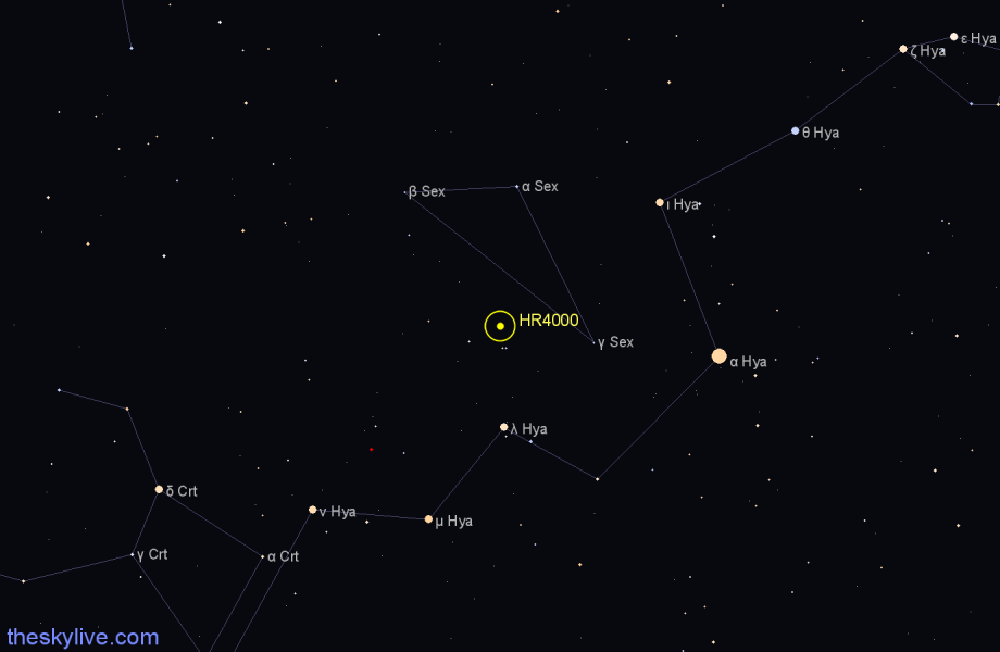 Finder chart HR4000 star