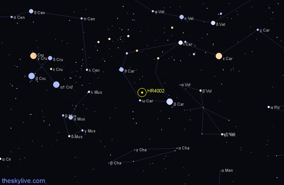 Finder chart HR4002 star