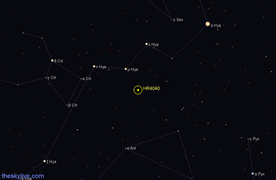 Finder chart HR4040 star