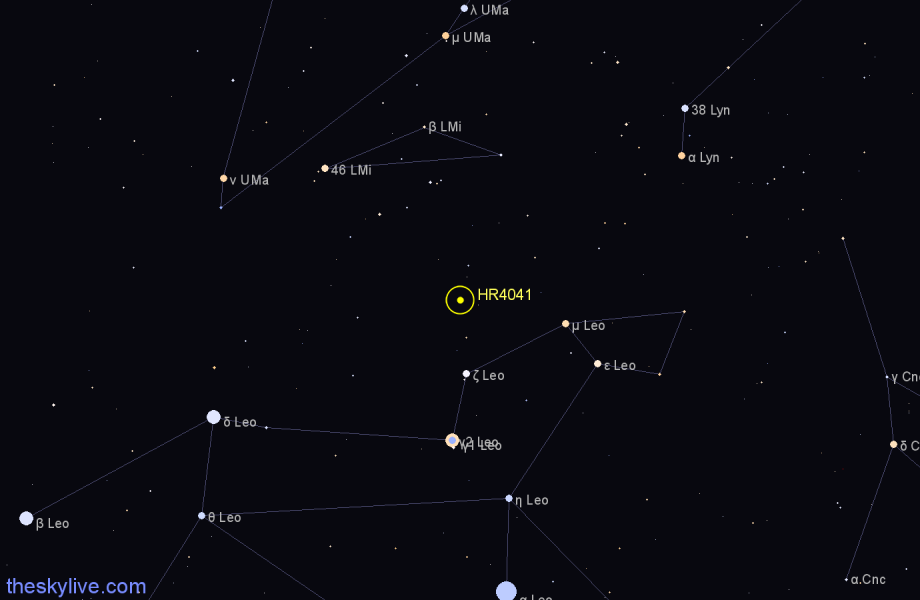 Finder chart HR4041 star