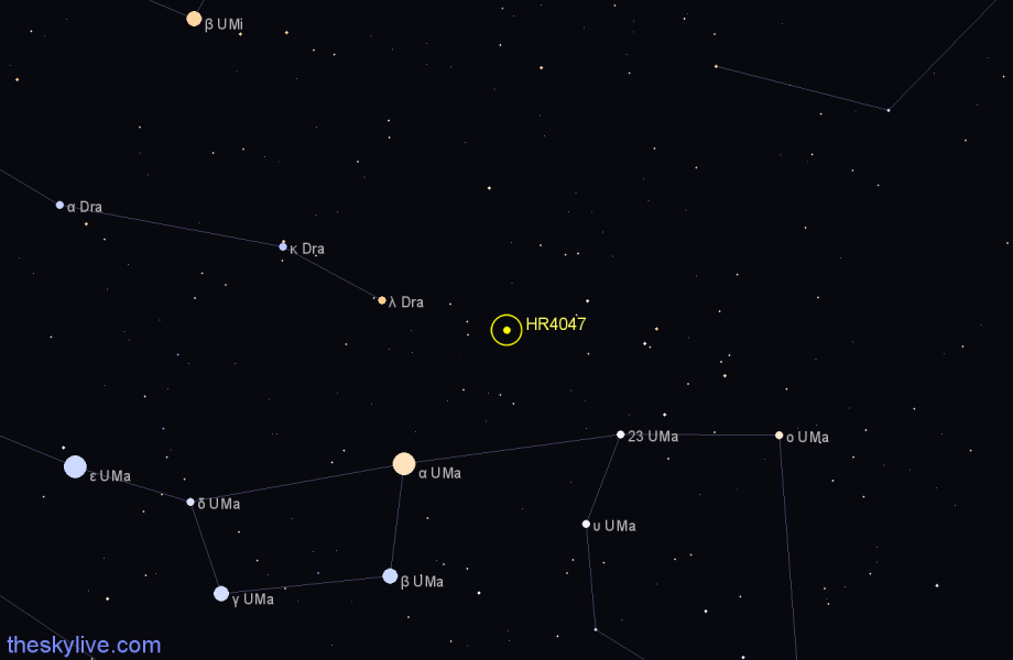 Finder chart HR4047 star
