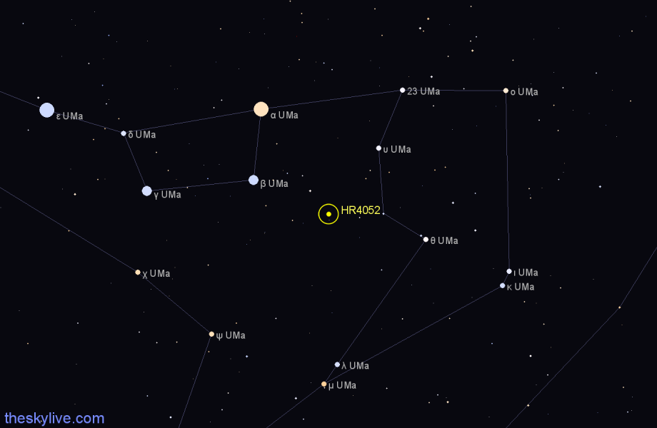 Finder chart HR4052 star