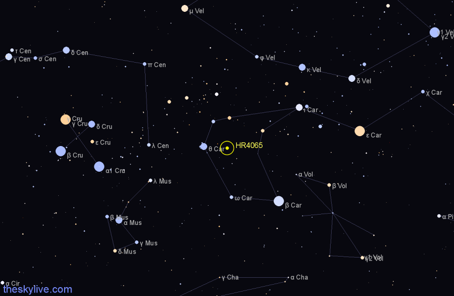 Finder chart HR4065 star