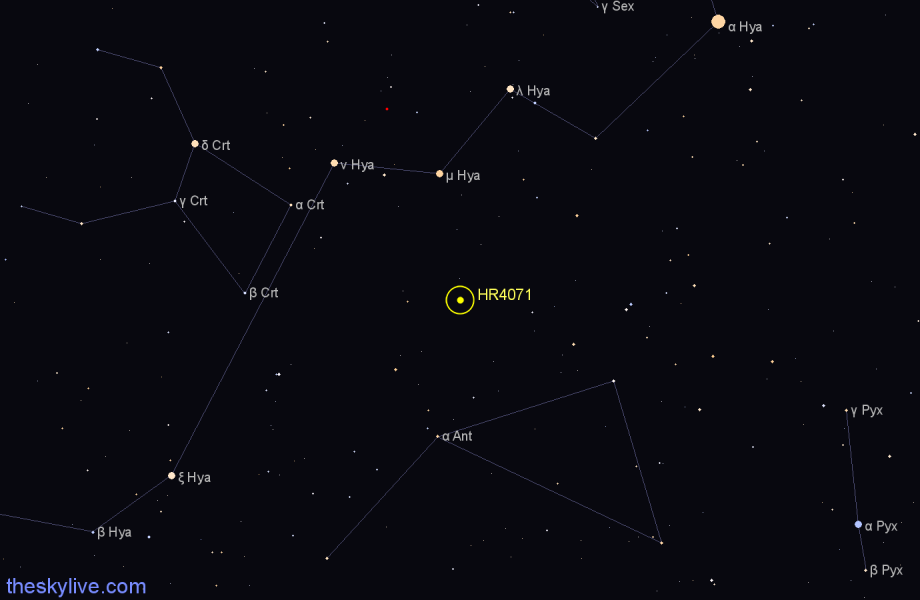 Finder chart HR4071 star