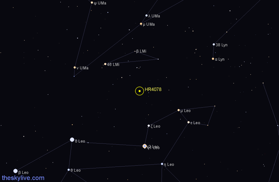 Finder chart HR4078 star