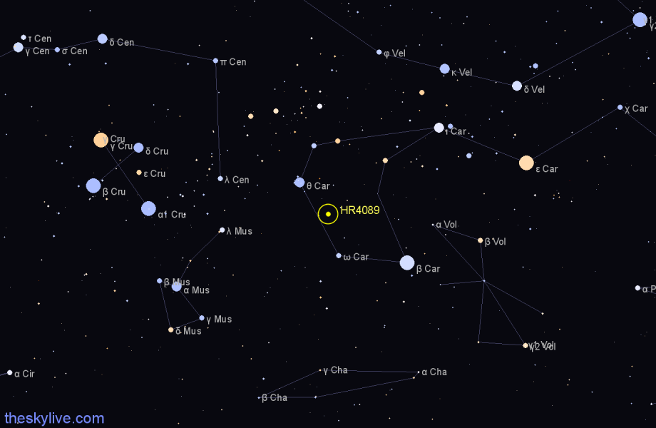 Finder chart HR4089 star