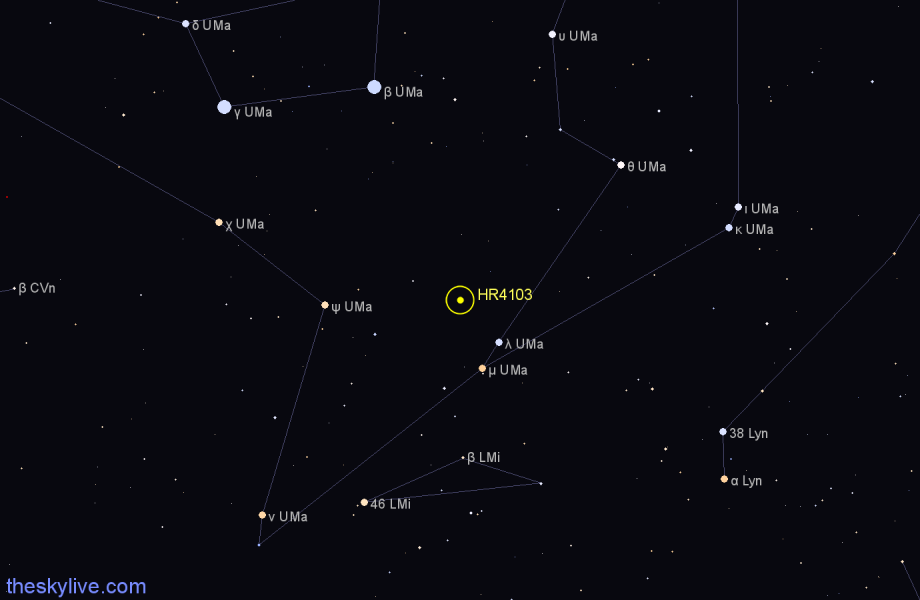 Finder chart HR4103 star