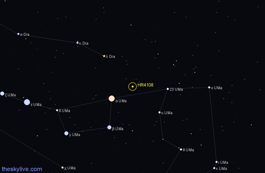 Finder chart HR4108 star