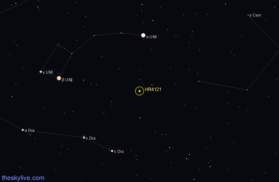 Finder chart HR4121 star