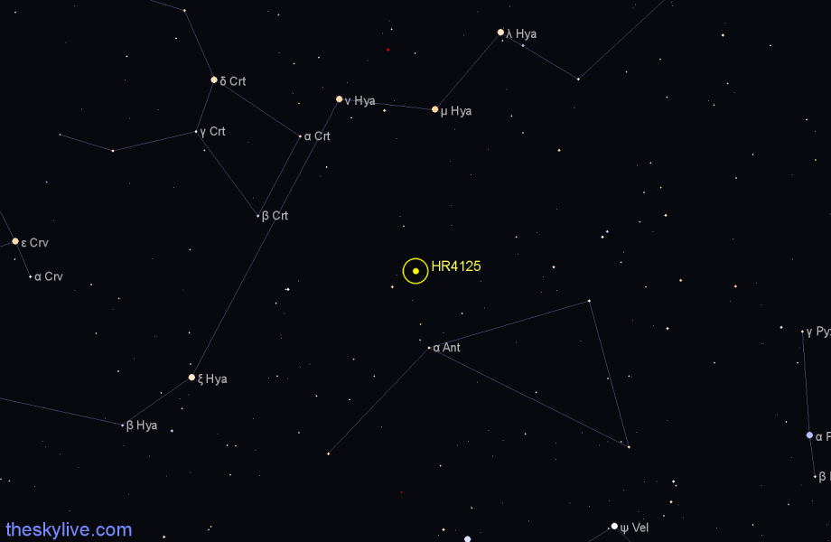 Finder chart HR4125 star