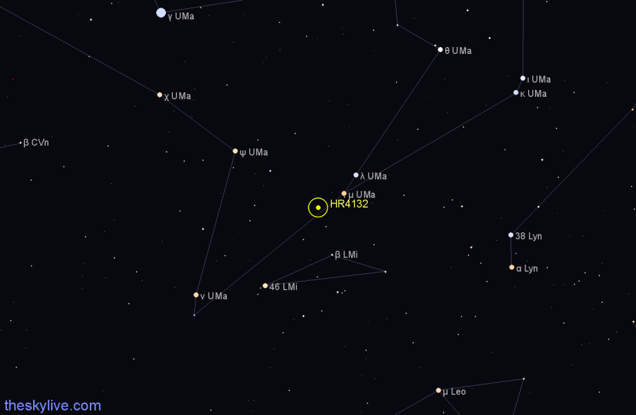 Finder chart HR4132 star
