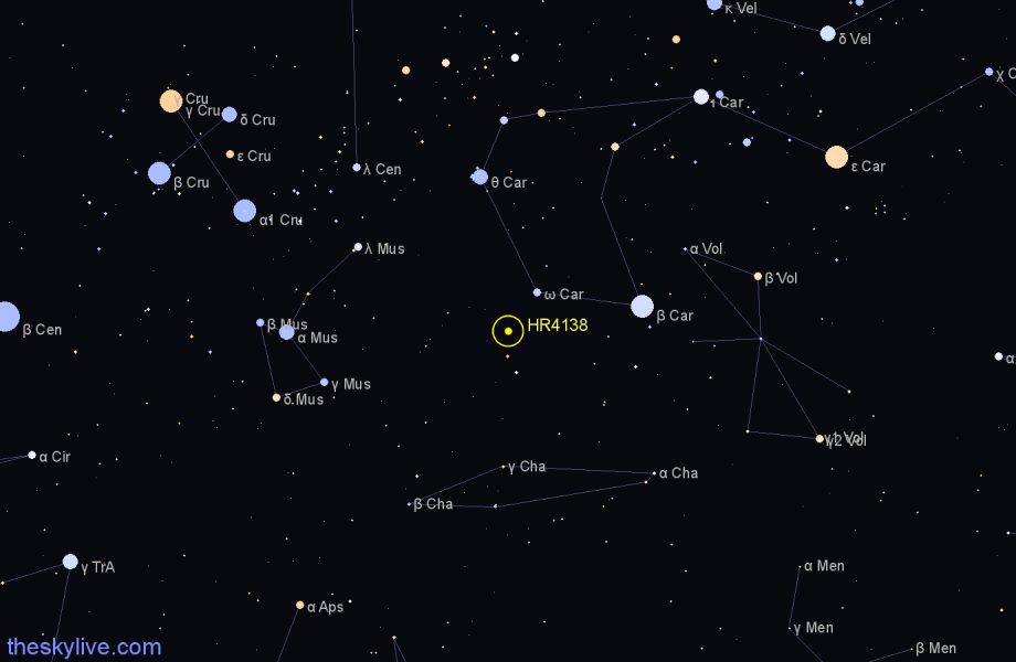 Finder chart HR4138 star