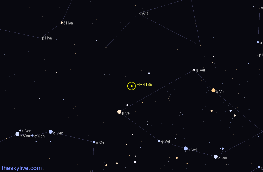 Finder chart HR4139 star