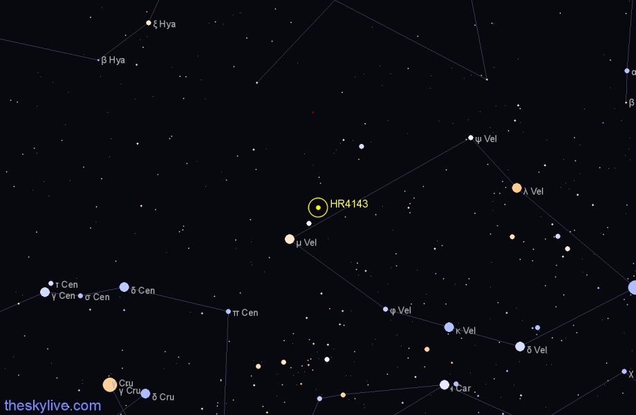 Finder chart HR4143 star