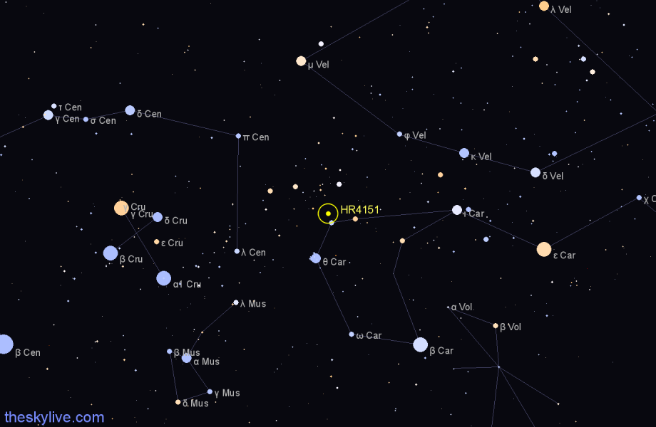 Finder chart HR4151 star