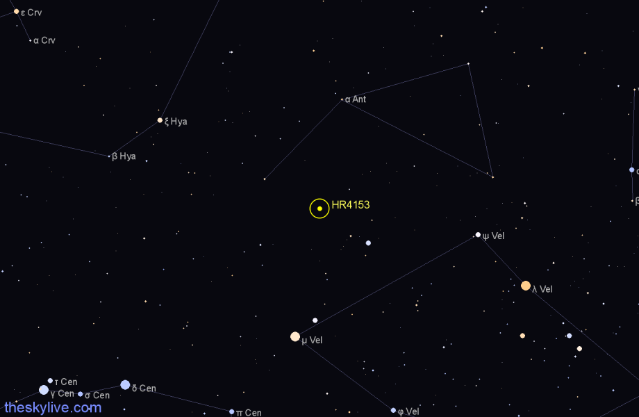 Finder chart HR4153 star