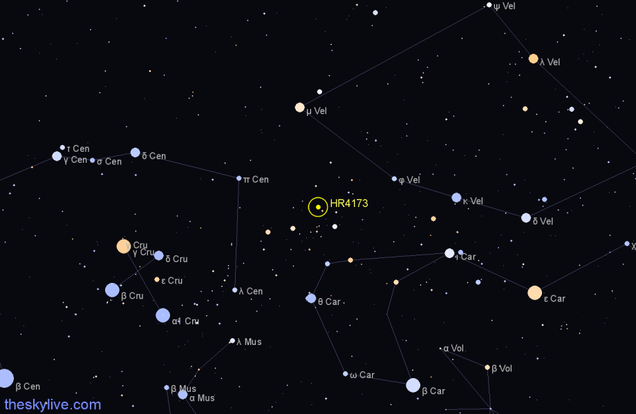 Finder chart HR4173 star