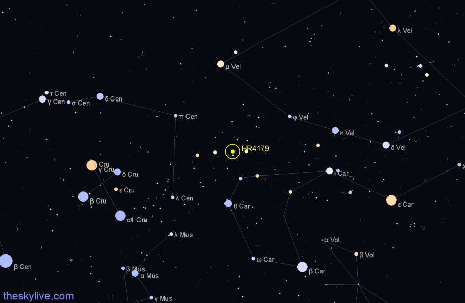 Finder chart HR4179 star