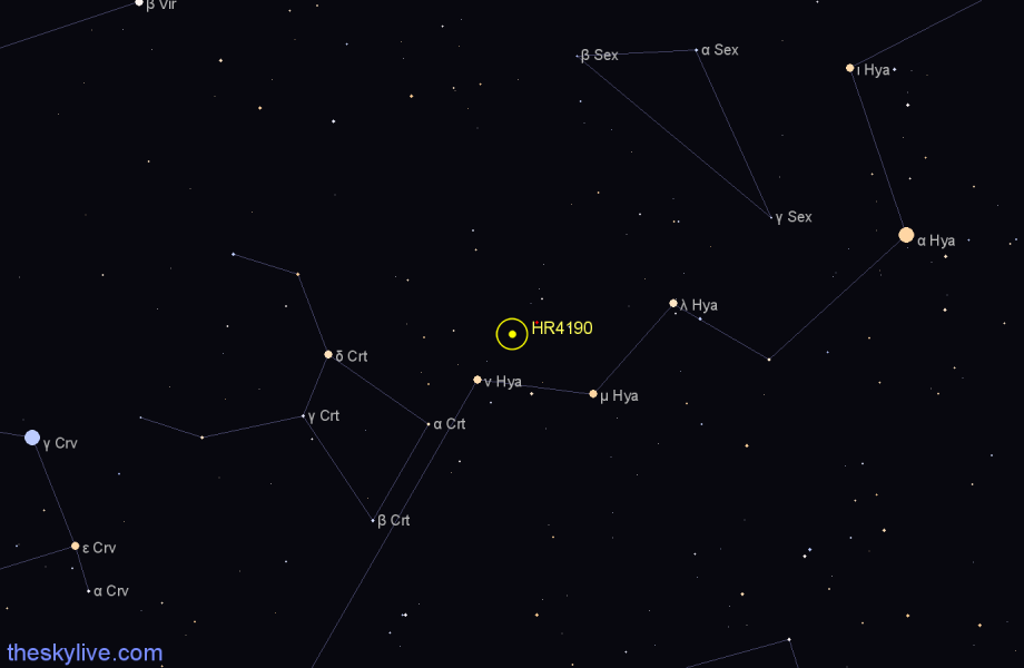 Finder chart HR4190 star