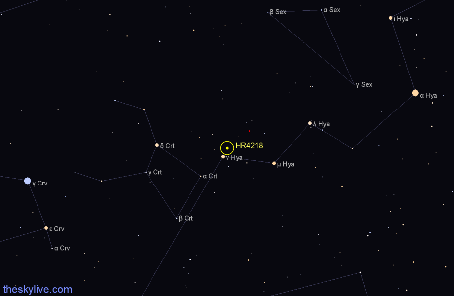 Finder chart HR4218 star