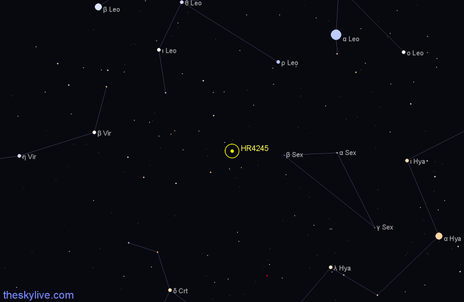 Finder chart HR4245 star