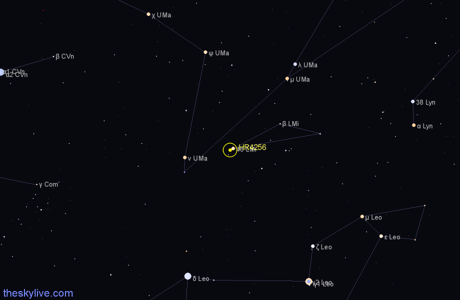 Finder chart HR4256 star