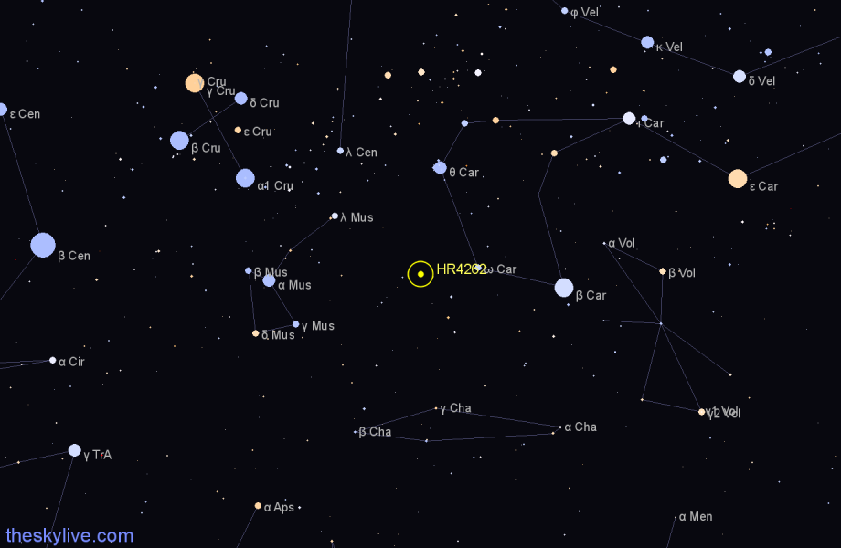 Finder chart HR4262 star
