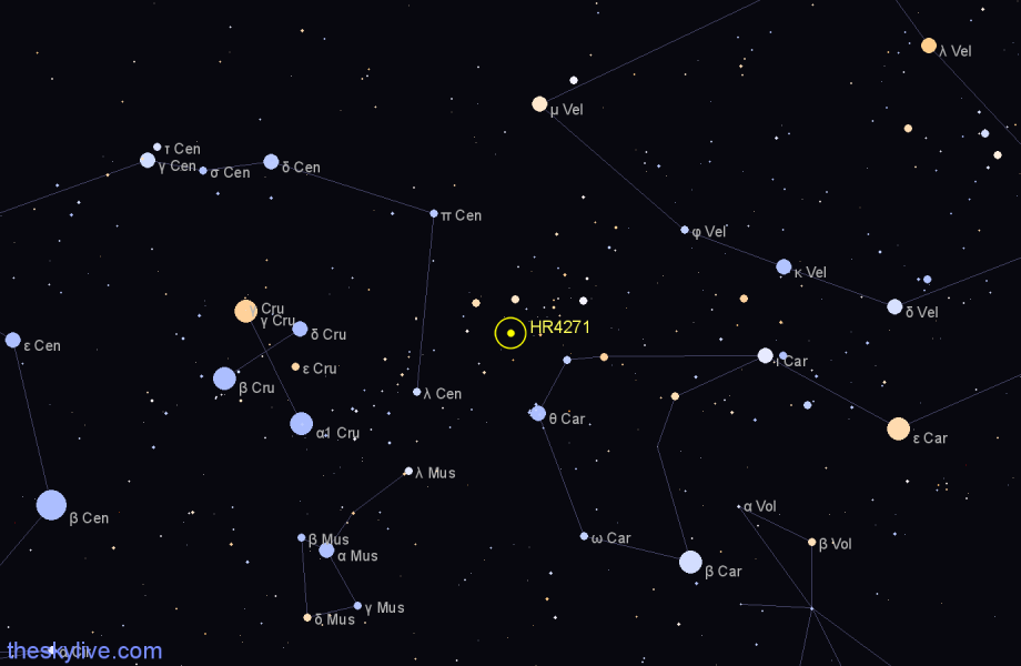 Finder chart HR4271 star