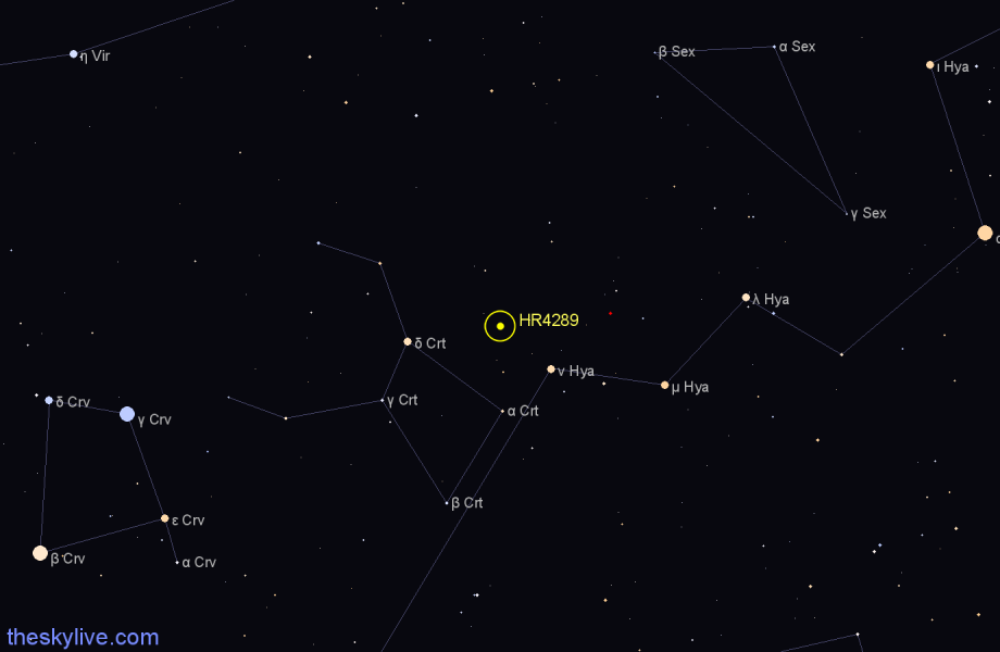 Finder chart HR4289 star