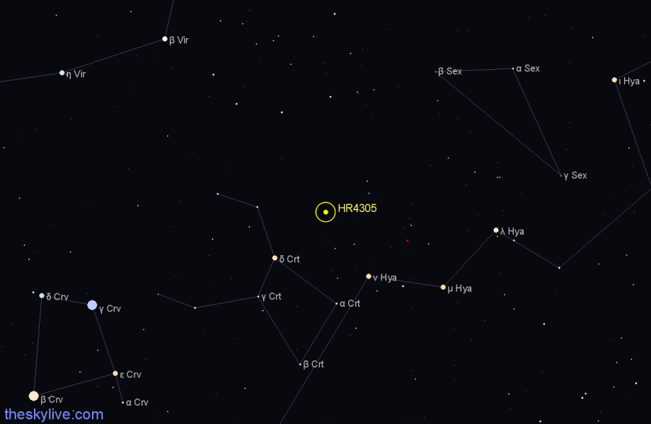 Finder chart HR4305 star