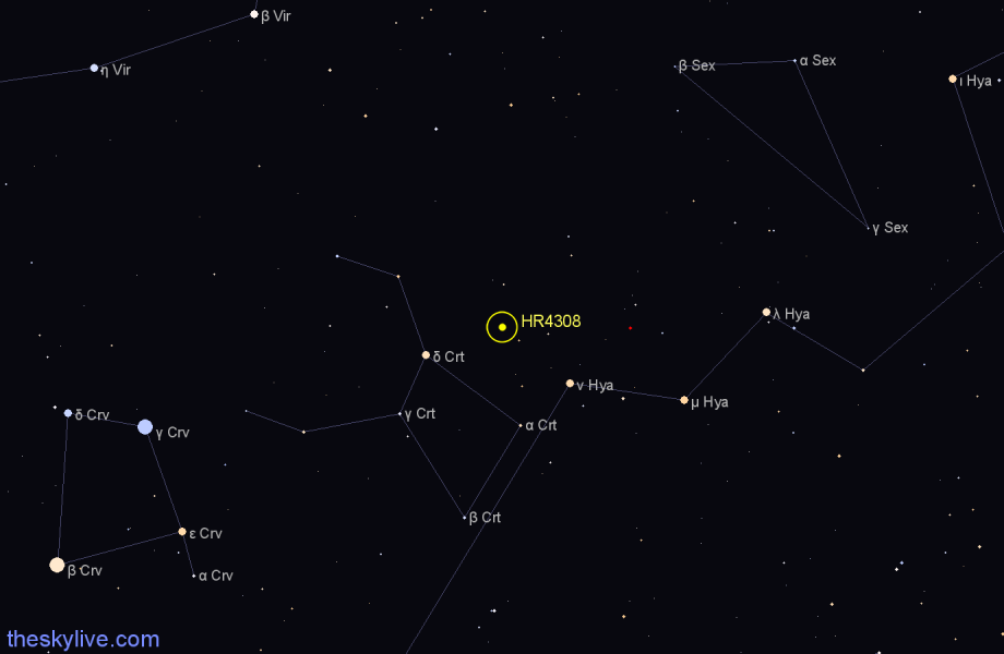 Finder chart HR4308 star